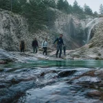 Cascades de polischellu cascate di polischellu, canyoning à Bavella, ruisseau granitique et vasque émeraude
