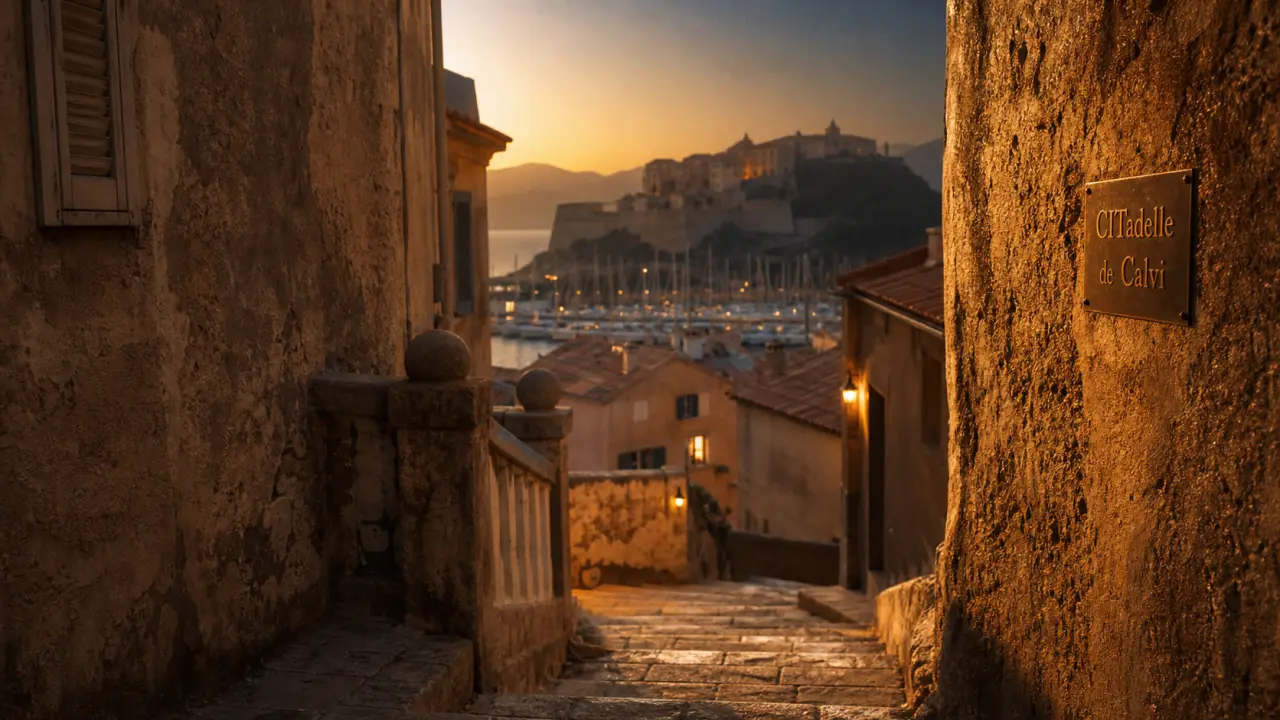 Chateau en Corse a visiter : Citadelle de Calvi, vieille ville, ruelle, remparts