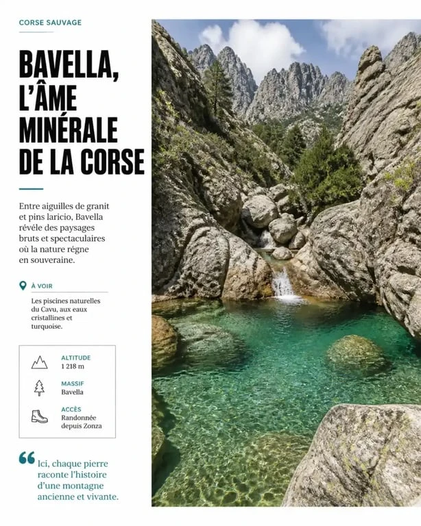 Vasques cristallines et piscines naturelles de la cascade Purcaraccia dans le massif de Bavella