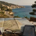 gd vacances corse : carte de Corse avec itinéraires vers la côte