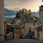 Que faire à Corte Corse : citadelle depuis la vieille ville, lever du jour