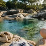 Rivière solenzara : vasque turquoise entre rochers et pins