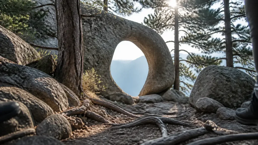 Trou de la bombe corse randonnée, arche naturelle dans Bavella