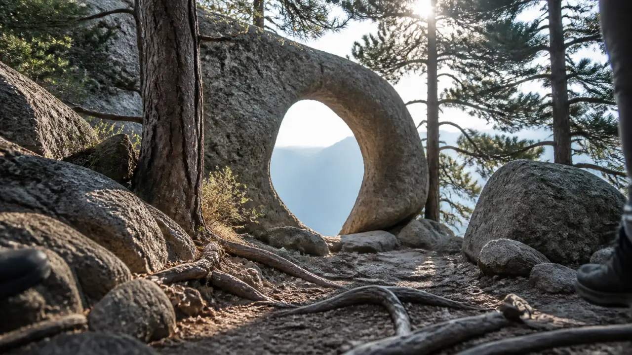 Trou de la bombe corse randonnée, arche naturelle dans Bavella