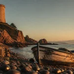 Visiter Porto Corse : tour génoise de Porto-Ota et barque sur le port