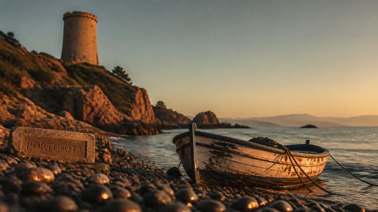 Visiter Porto Corse : tour génoise de Porto-Ota et barque sur le port