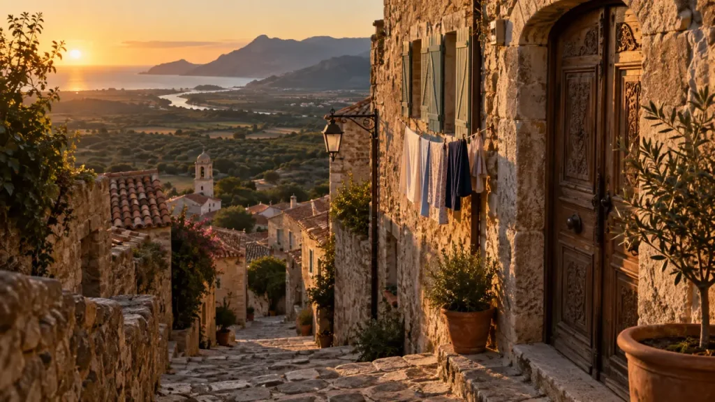 Belgodère corse que faire : ruelle en pierre et vallée du Reginu
