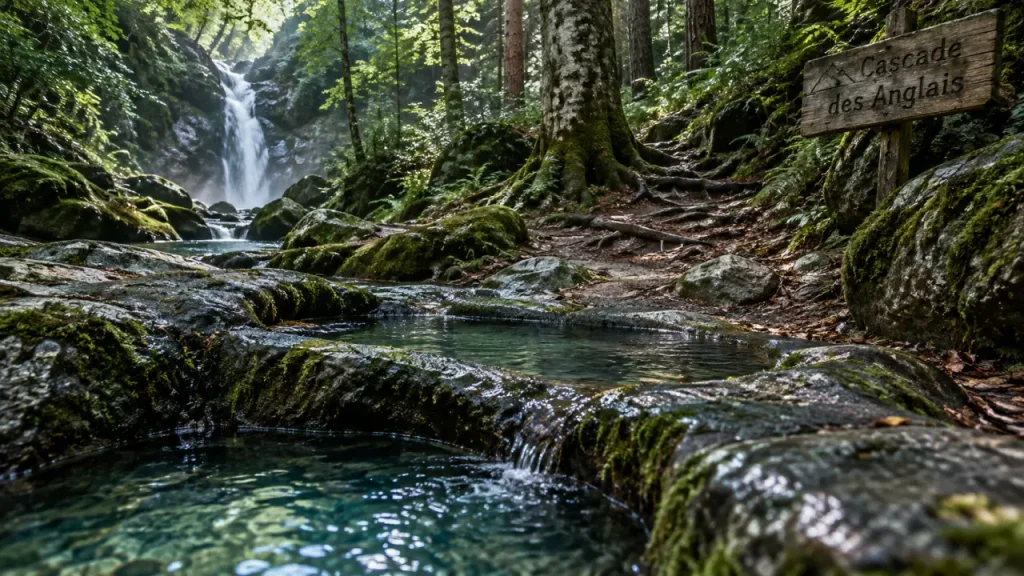 Cascade des anglais en corse : vasques naturelles et chute en brume