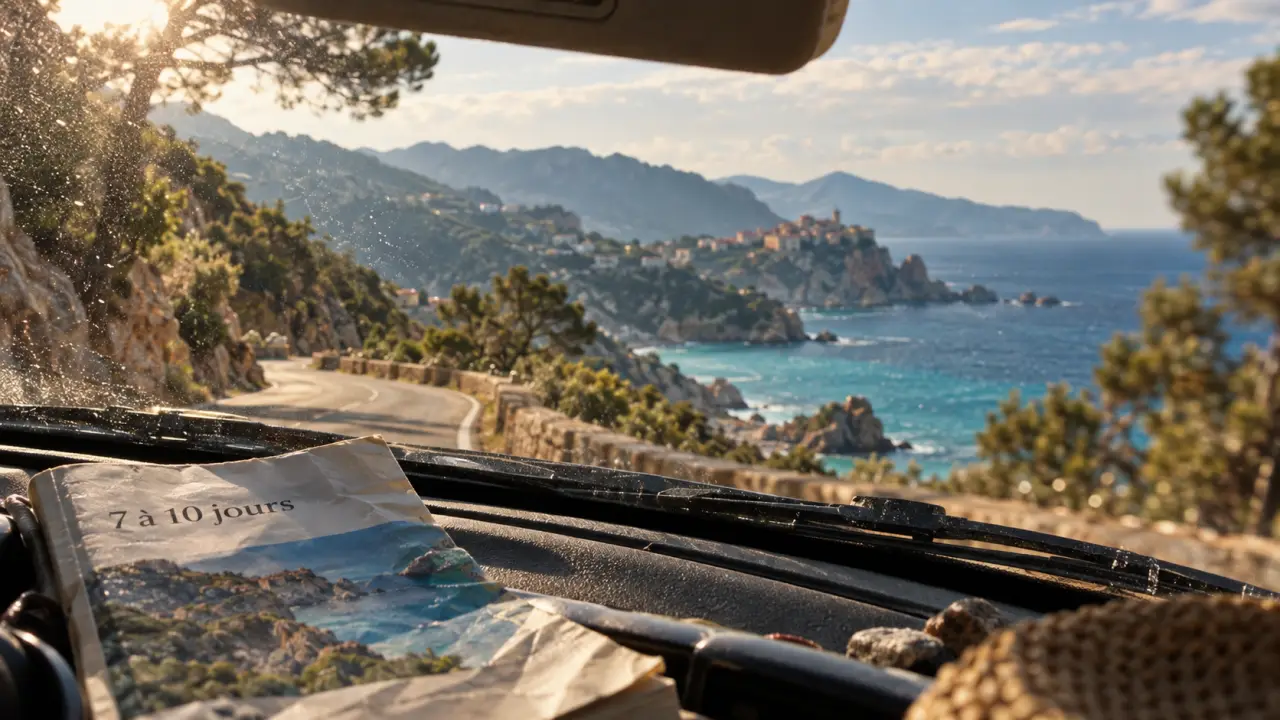 Combien de temps pour visiter la Corse : 7 à 10 jours, route côtière et mer turquoise