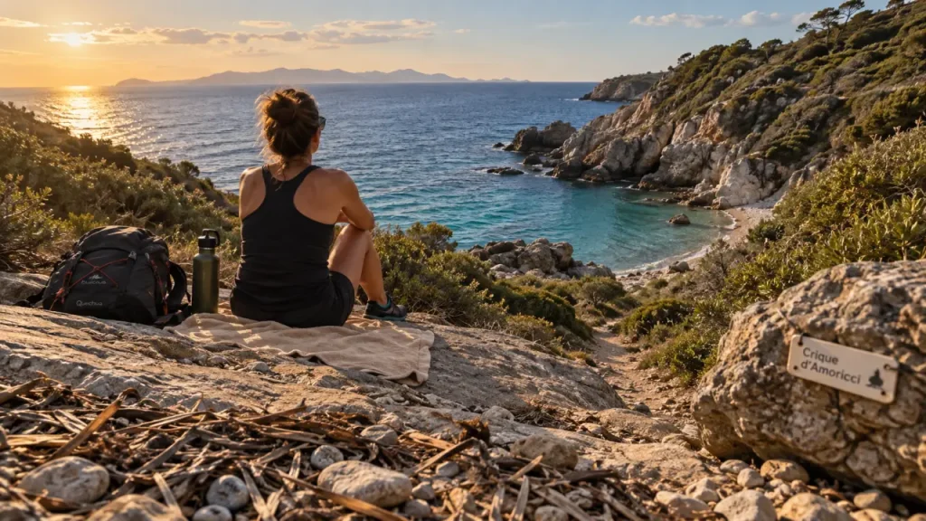 Crique d amoricci : accès et état de la mer