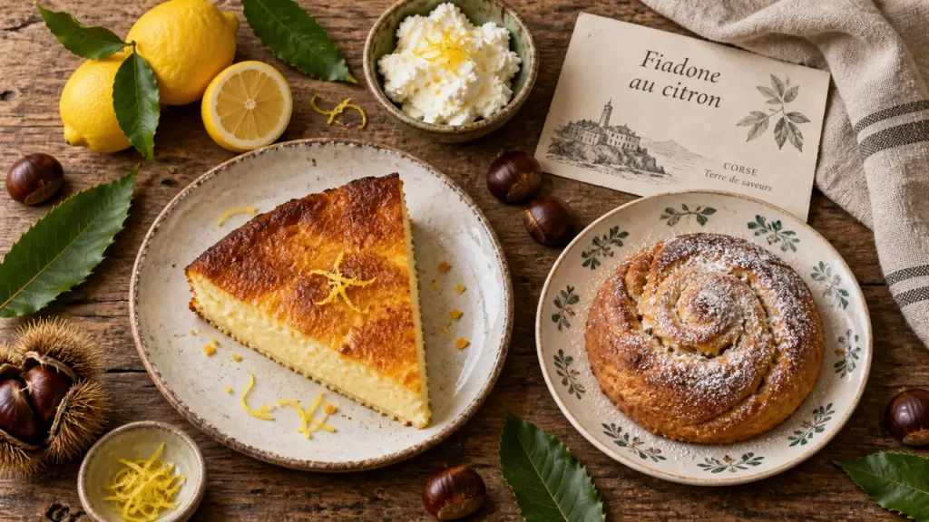 Desserts corses : brocciu au citron et châtaignes