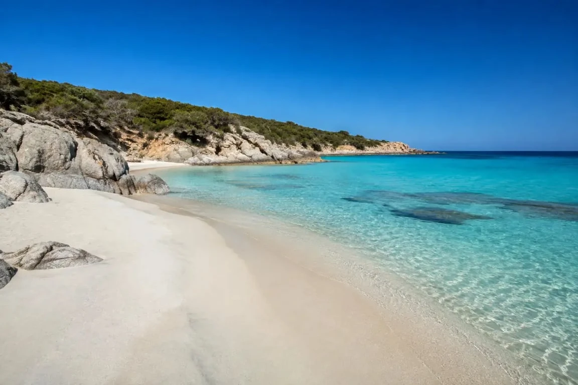 Plage d'argent corse itinéraire vers une crique de sable blanc et eaux turquoises