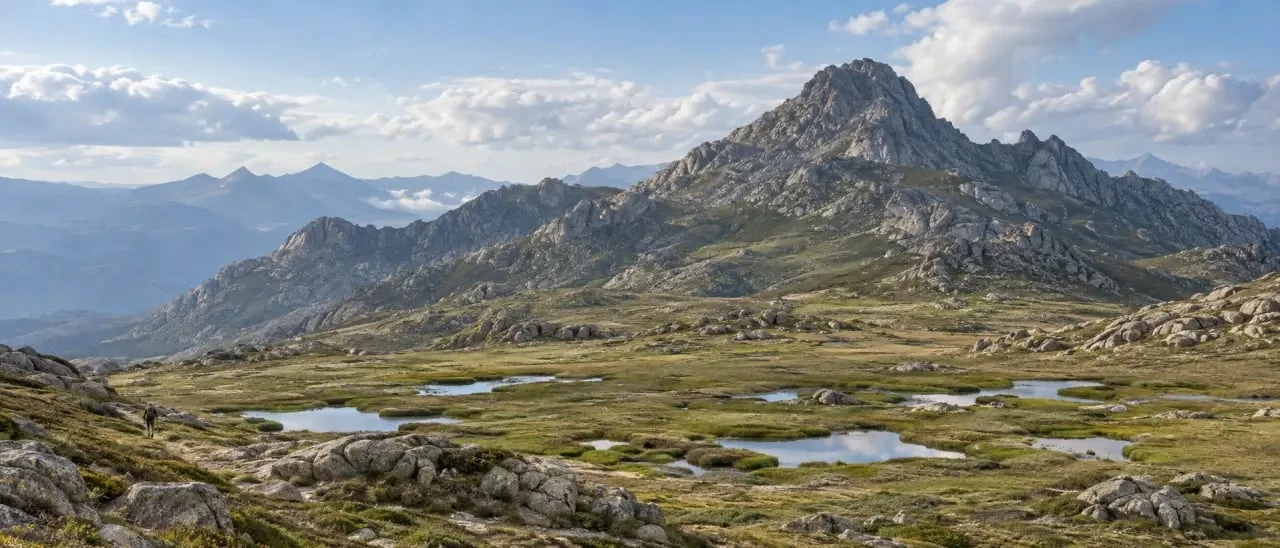 Monte Incudine dominant le plateau du Coscione en Corse du Sud
