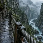 GR20 paysages : passerelle de Spasimata, gorges de la Muvrella