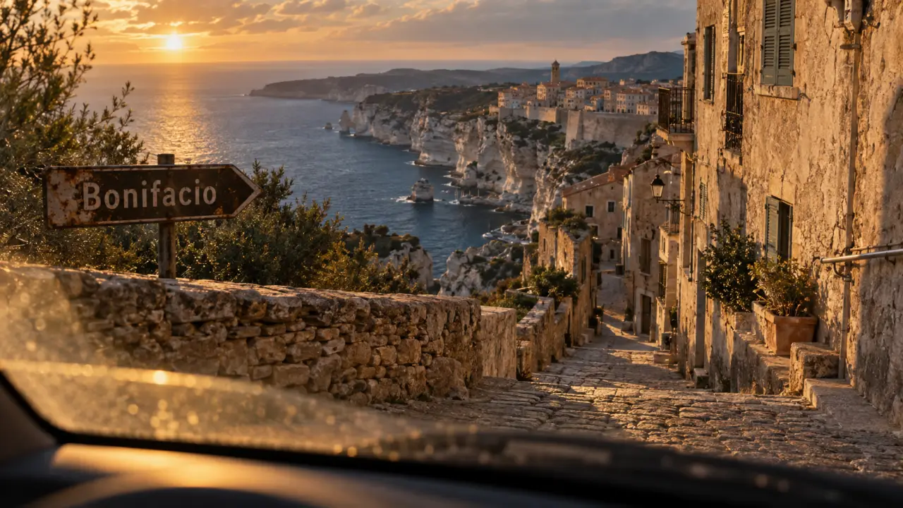 Bonifacio, un des plus beaux villages de corse du sud, falaises blanches