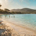 Plage santa giulia corse : eau turquoise et lagon