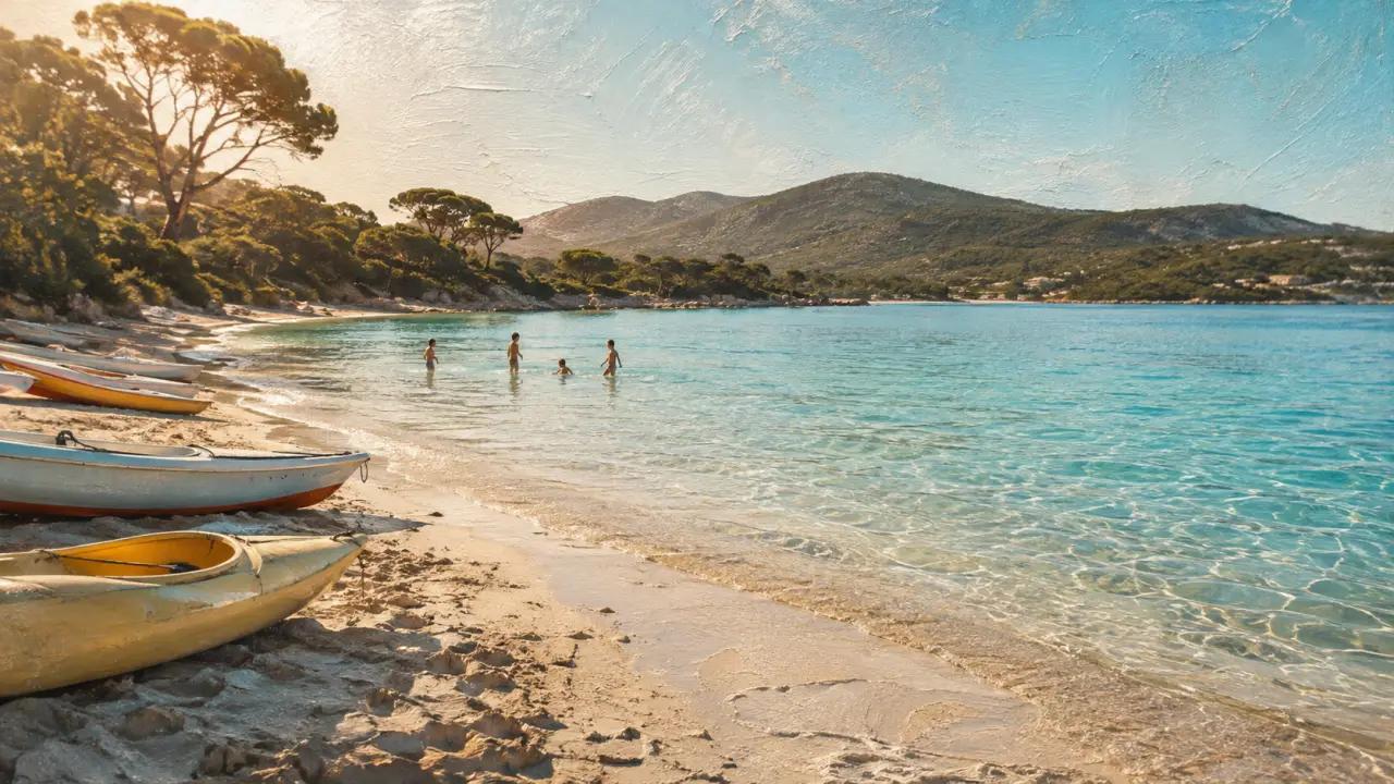 Plage santa giulia corse : eau turquoise et lagon