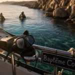 Plongée corse à Calvi : baptême en Méditerranée, palmes et masque sur le bateau