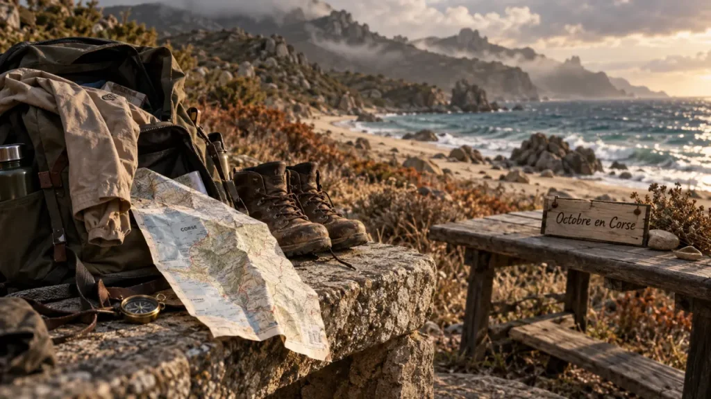 Que faire en corse en octobre : randonnée et plage corse désertée, mer douce