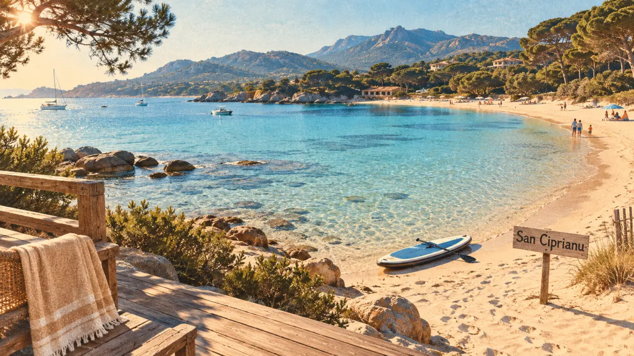 Saint-Cyprien Corse que faire : plage sable et eaux turquoise
