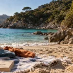 Vacances naturiste en corse : panneau « Zone naturiste » près d’une plage