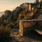 Visiter Canari Corse : village perché du Cap Corse dominant la mer