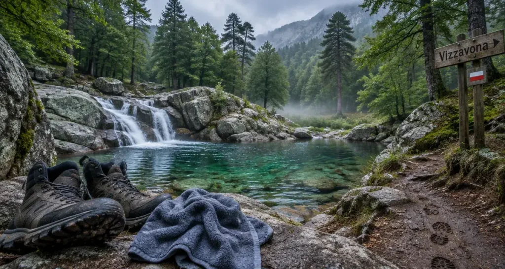Cascades des anglais corse : vasque fraîche à Vizzavona, eau claire