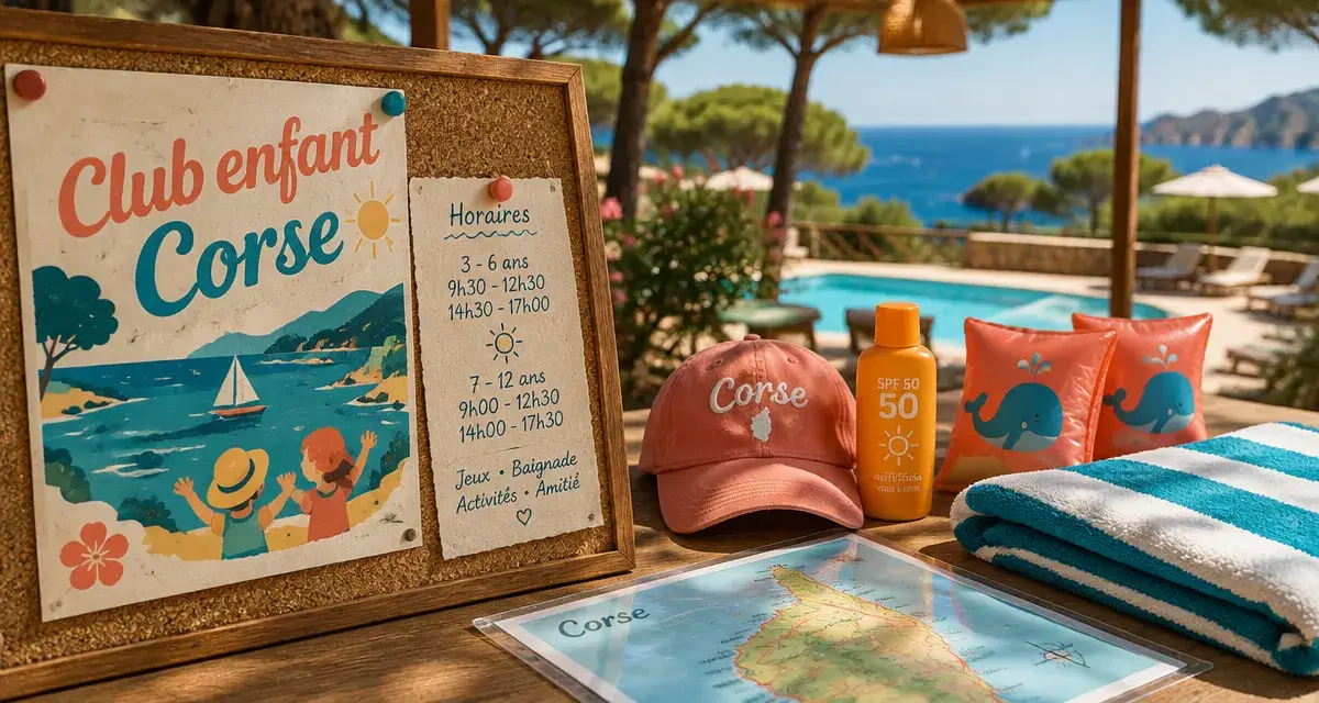 Club vacances corse avec club enfant : plage à pied, parents détendus