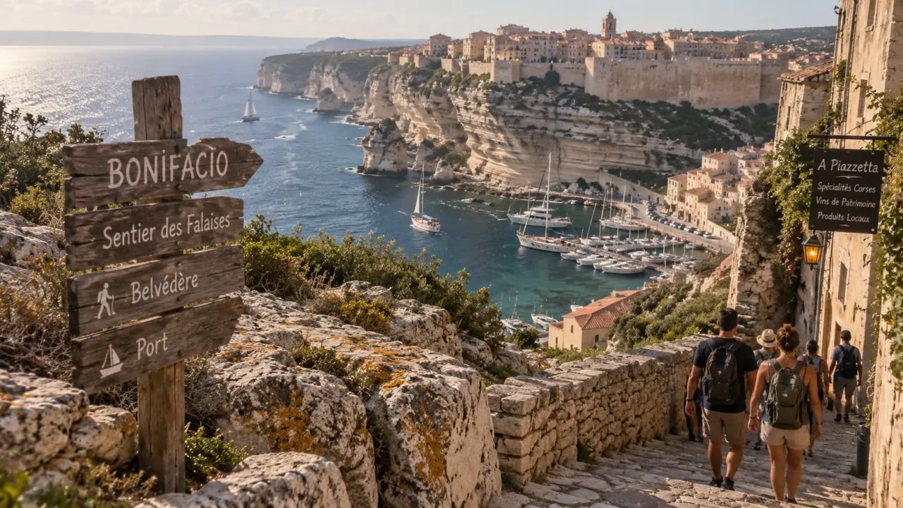 Bonifacio, citadelle corse villes a visiter, ruelles et port