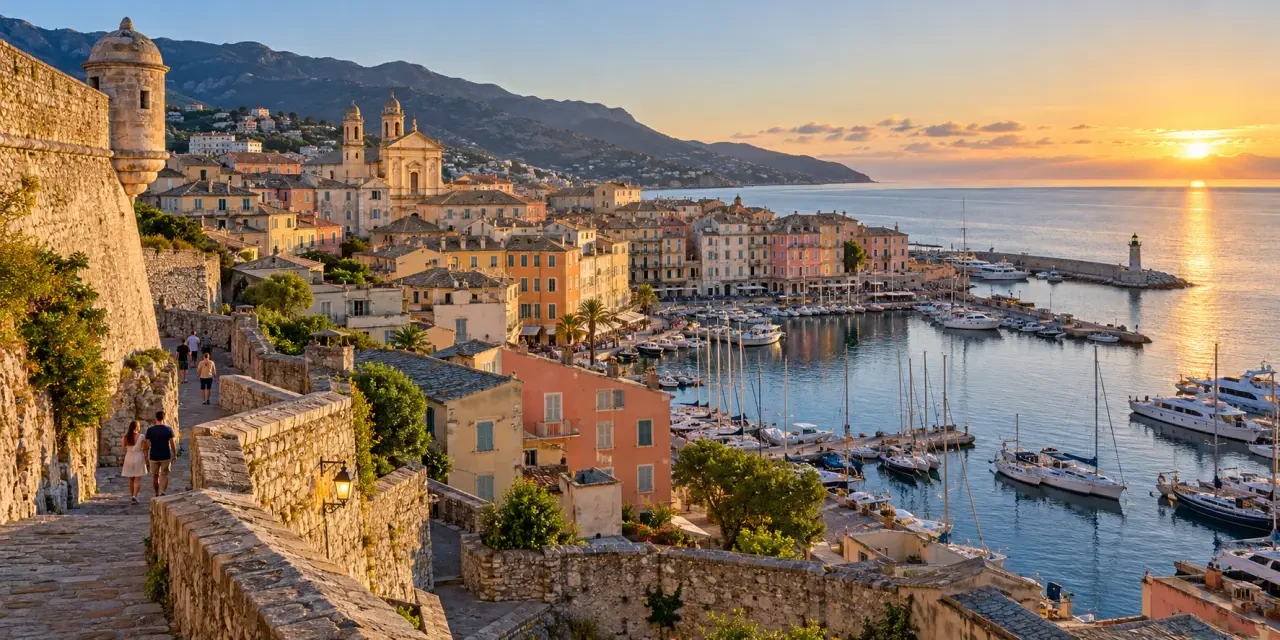 Bastia visite : vue sur la Citadelle et le Vieux Port depuis les remparts
