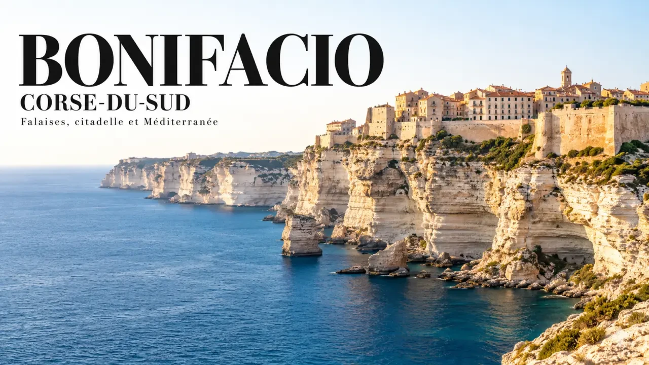 Falaises et citadelle de Bonifacio en Corse du Sud