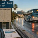 Horaire bus Moriani Bastia, arrêt à Moriani-Plage et car vers Bastia