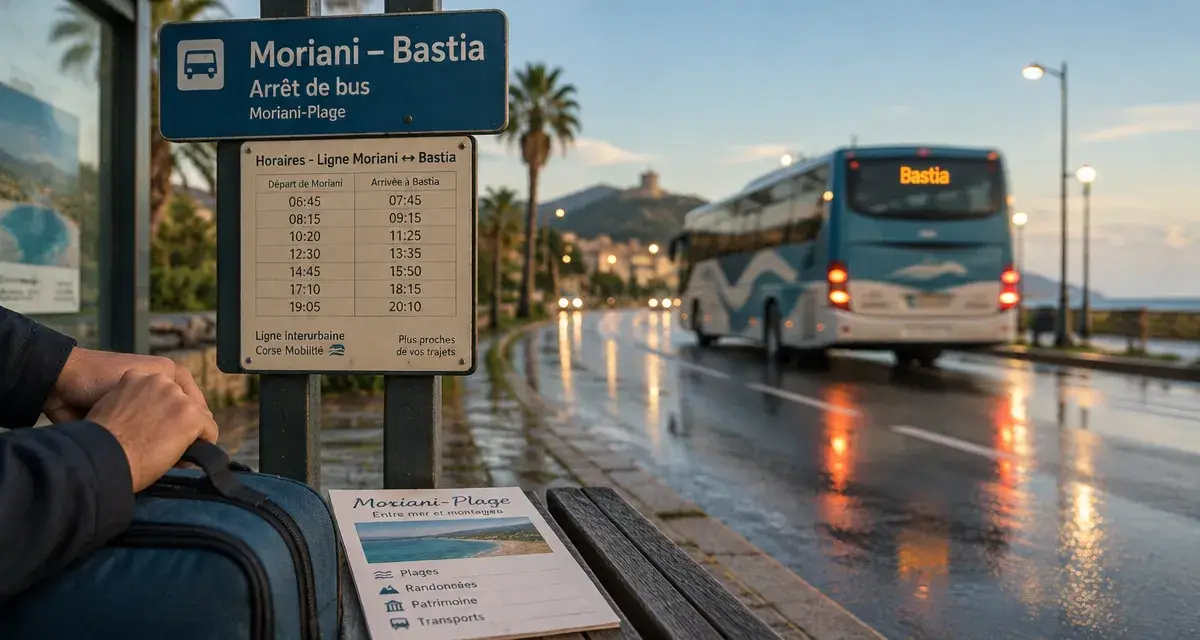 Horaire bus Moriani Bastia, arrêt à Moriani-Plage et car vers Bastia