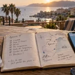 Location vacances Ajaccio : carte et vue mer depuis un hébergement