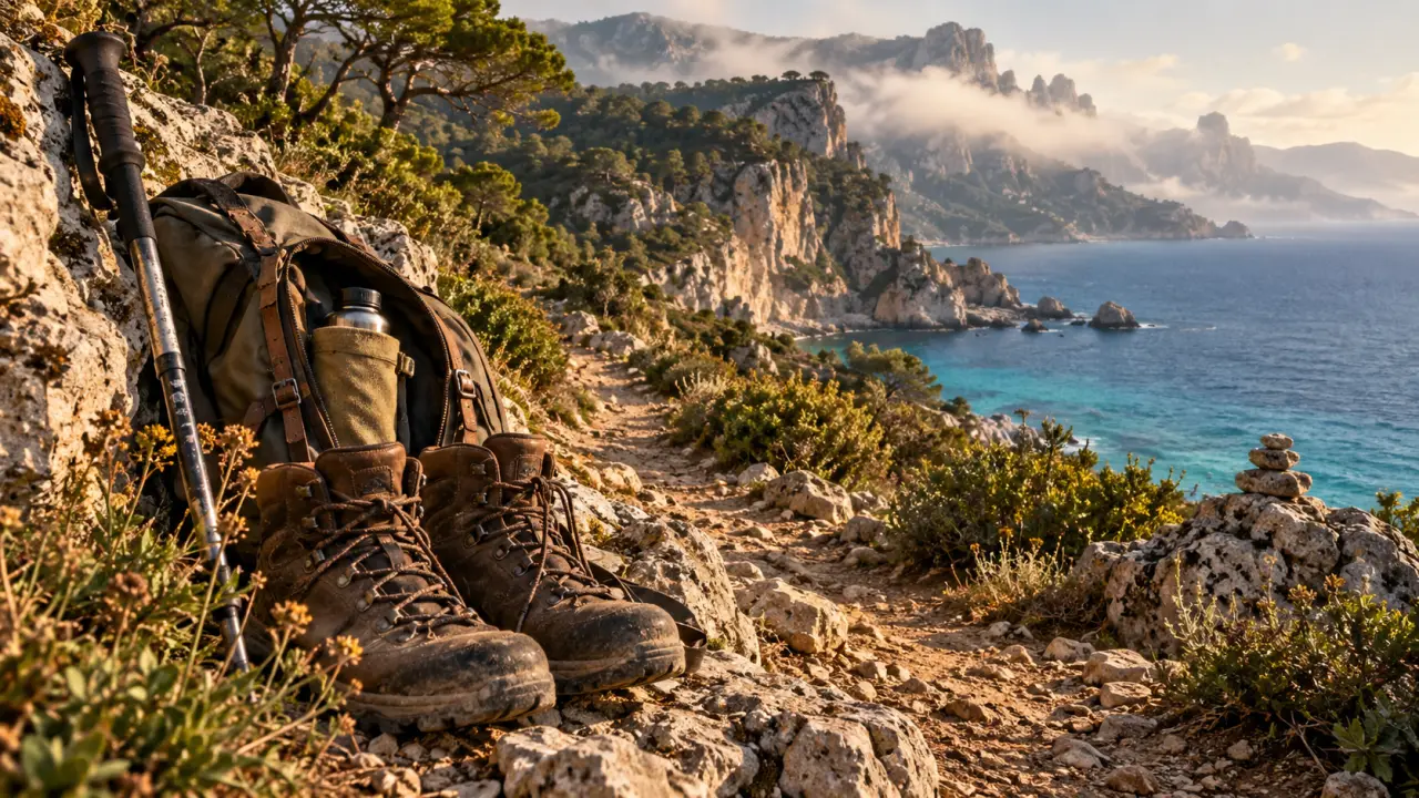 Parcours randonnée corse : sentier côtier GR20, maquis et mer turquoise