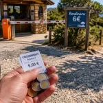 Parking payant Rondinara : kiosque et prix 6€