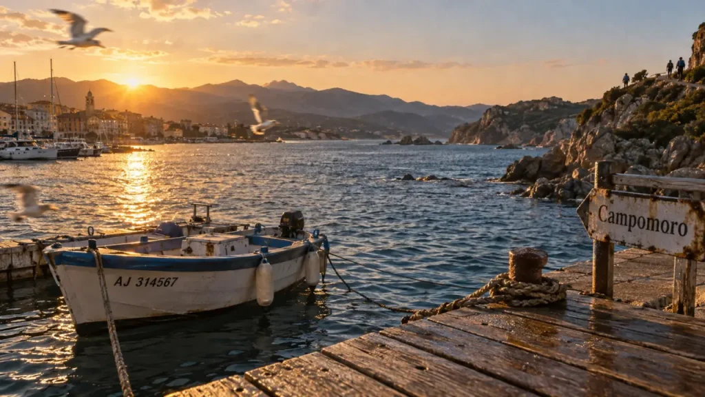 Que faire à Propriano Corse : vue sur Campomoro et le golfe du Valinco depuis le port