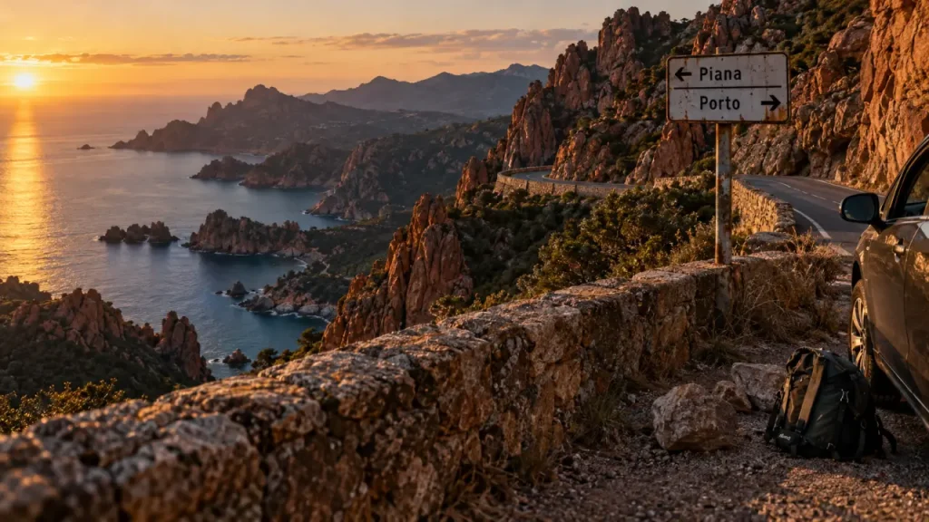 Que faire autour de Porto en Corse : route vers Piana, granit rouge et mer à l’orée des calanques