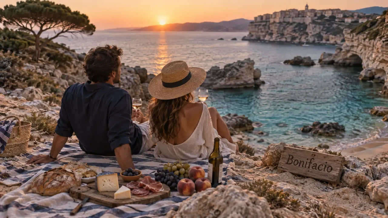 Que faire en corse en couple : pique-nique au lever du jour face à une crique de Balagne